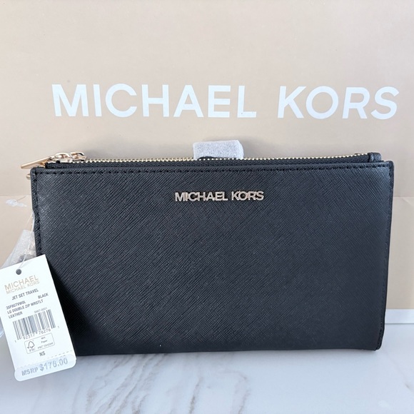 Michael Kors Black Saffiano Leather Wallet - Picture 1 of 4